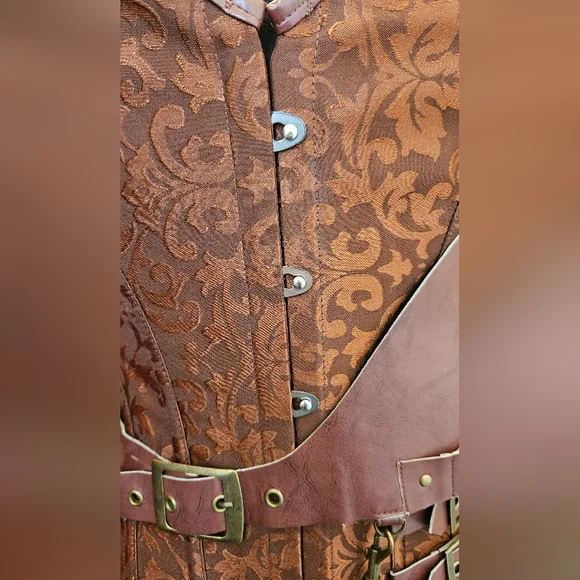 Steampunk/ Pirate Corset with Buckle Details - Picture 9 of 10